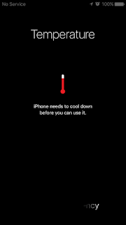 iPhoneの温度警告